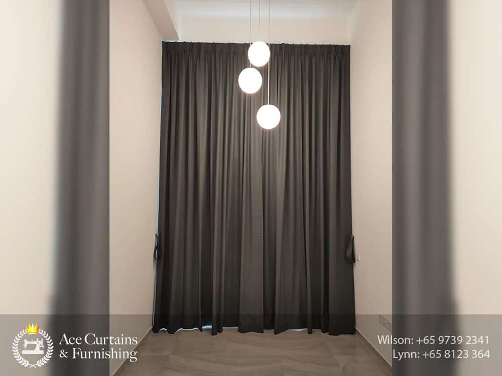 Blackout Curtains In Singapore Ace, Black Faux Leather Curtain Panels Singapore