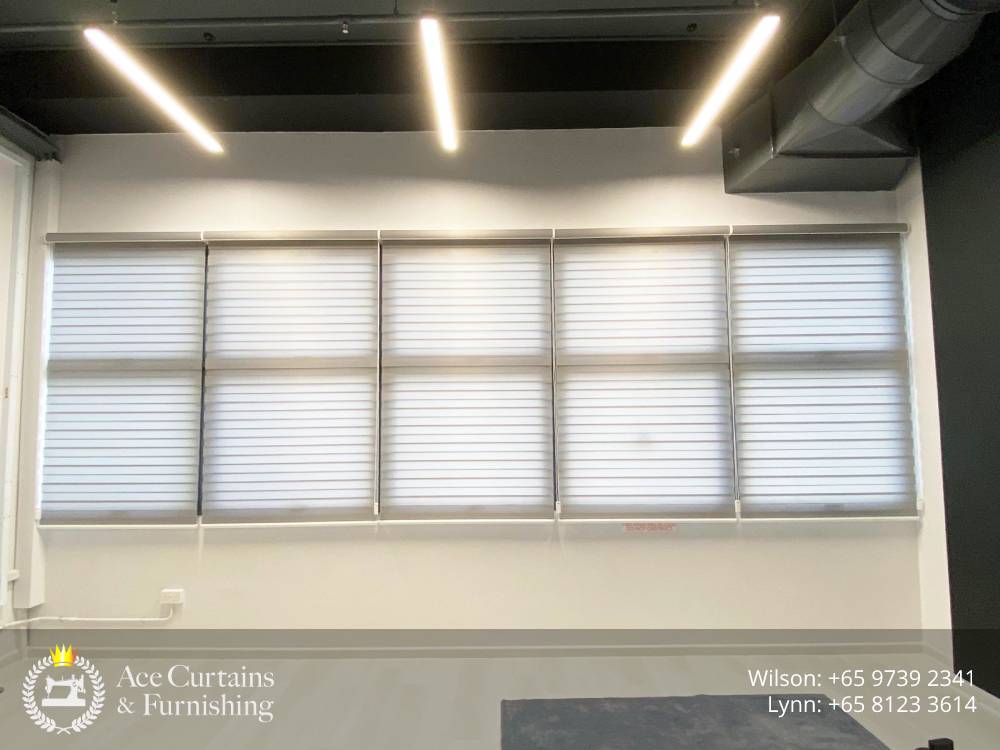 dimout korean combi blinds in an office unit