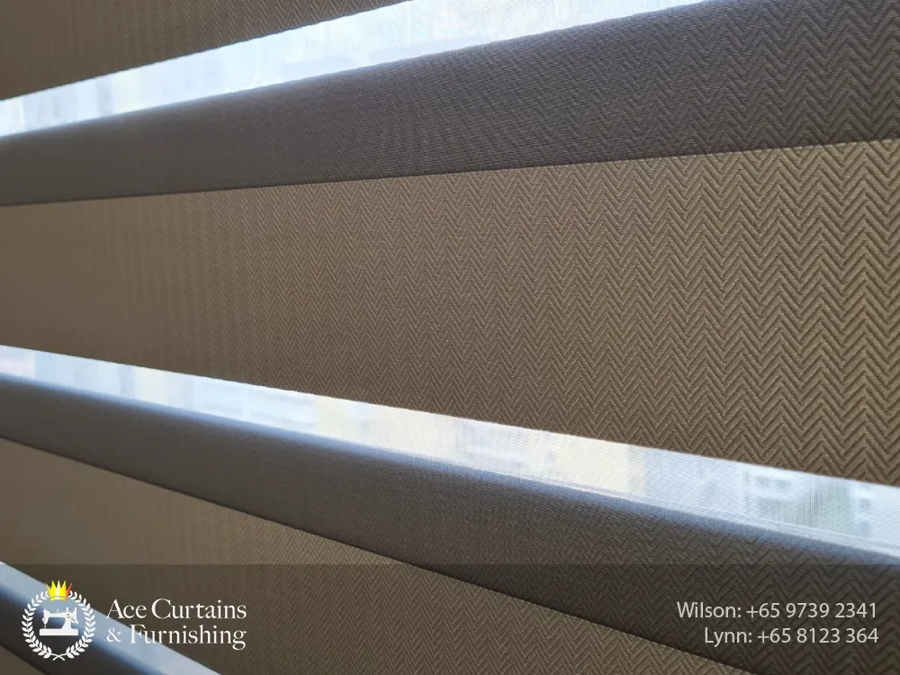 blackout korean combi blinds fabric detail