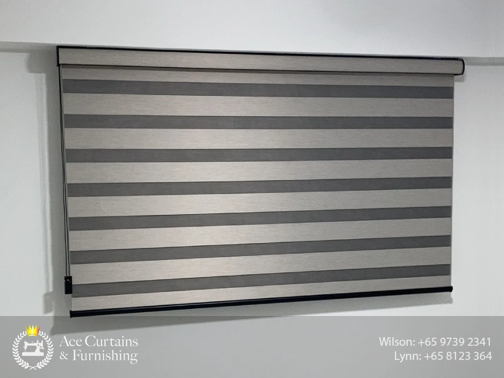 silver blackout korean combi blinds